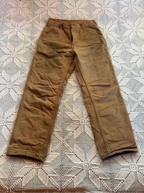 Men's Carhartt Insulated Workwear Straight-Leg Pants in Brown